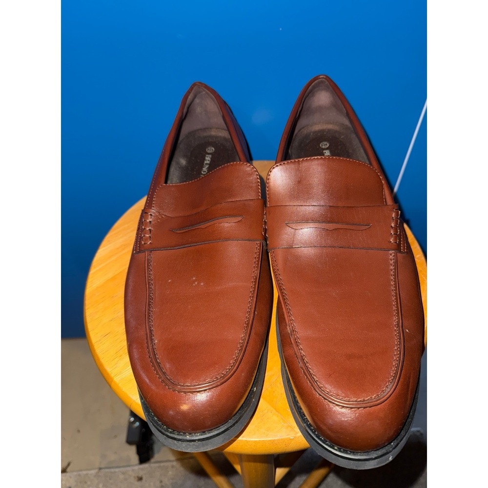 Bruno Marc Mens Penny Loafers Brown Slip On Dress Shoes Size 13 Tan Classic